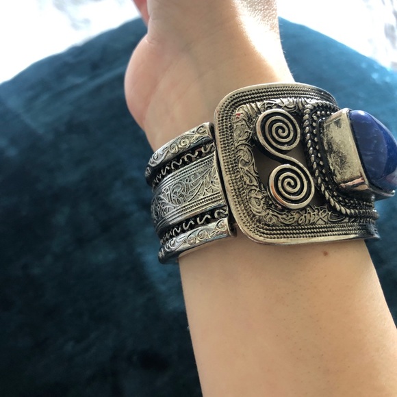 Silver and blue large bracelet✨🦋 - Picture 2 of 5